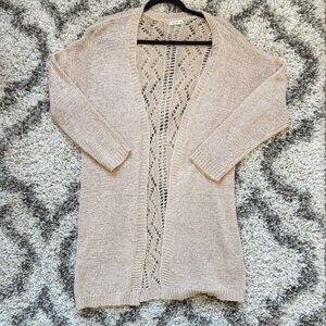 Kori Beige Knit Open Cardigan‎